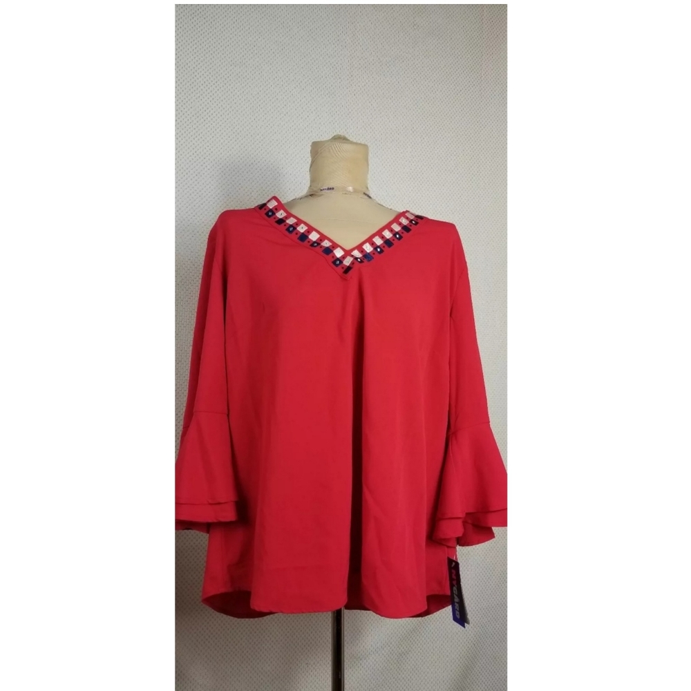 NYGÅRD RED WOMENS BLOUSE